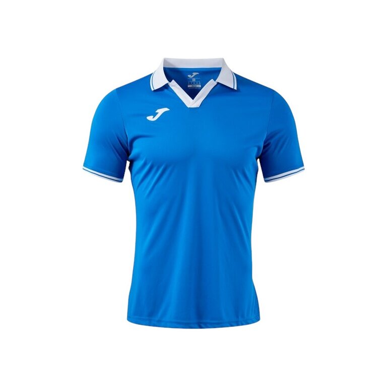 Joma Tennis-Polo Galaxy (100% rec. Polyester, leicht, atmungsaktiv) royalblau/weiss Herren