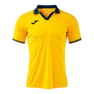 Joma Tennis-Polo Galaxy (100% rec. Polyester, leicht, atmungsaktiv) gelb/navyblau Herren