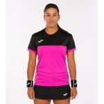 Joma Tennis-Shirt Montreal (100% Polyester) rosa/schwarz Damen