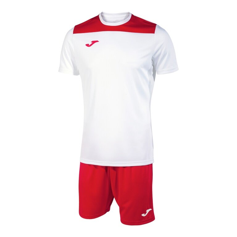 Joma Trainingsanzug (kurze Hose und kurzarm Shirt) Phoenix III Set rot/weiss Herren