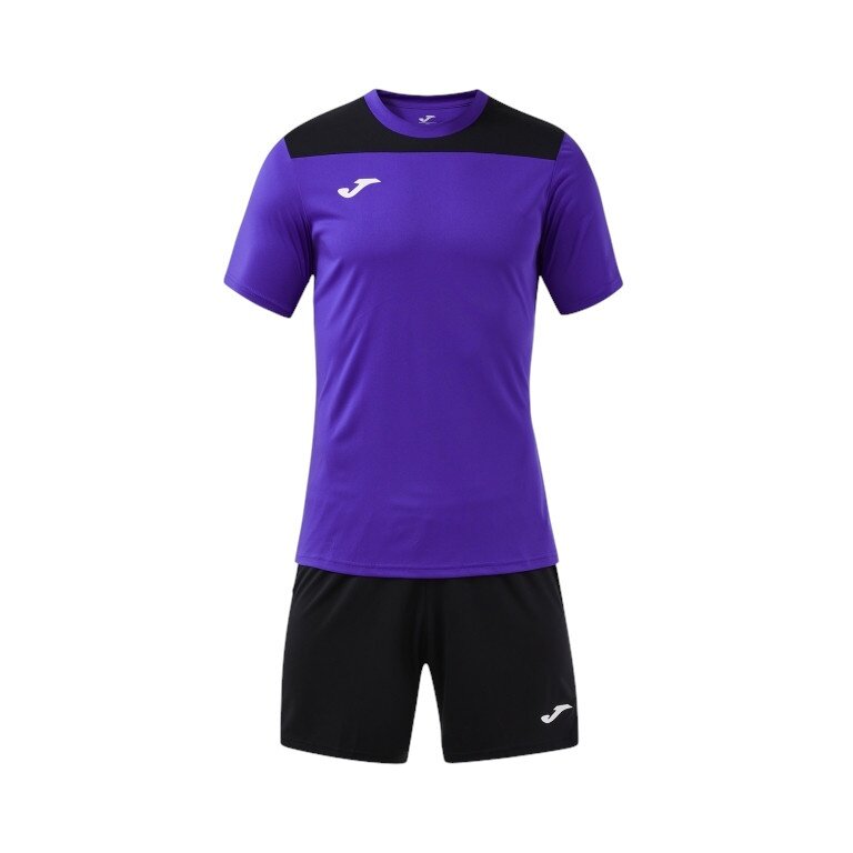 Joma Trainingsanzug (kurze Hose und kurzarm Shirt) Phoenix III Set violett/schwarz Herren