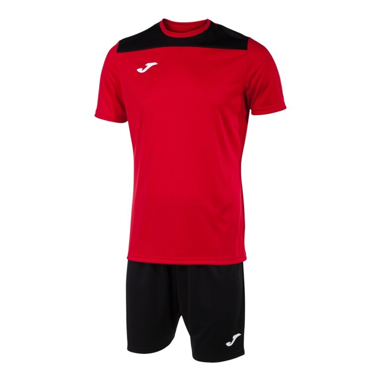 Joma Trainingsanzug (kurze Hose und kurzarm Shirt) Phoenix III Set rot/schwarz Herren