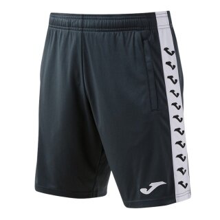 Joma Trainingshose Bermuda Heroic (100% Polyester, mit Seitentaschen) kurz anthrazitgrau/weiss Herren