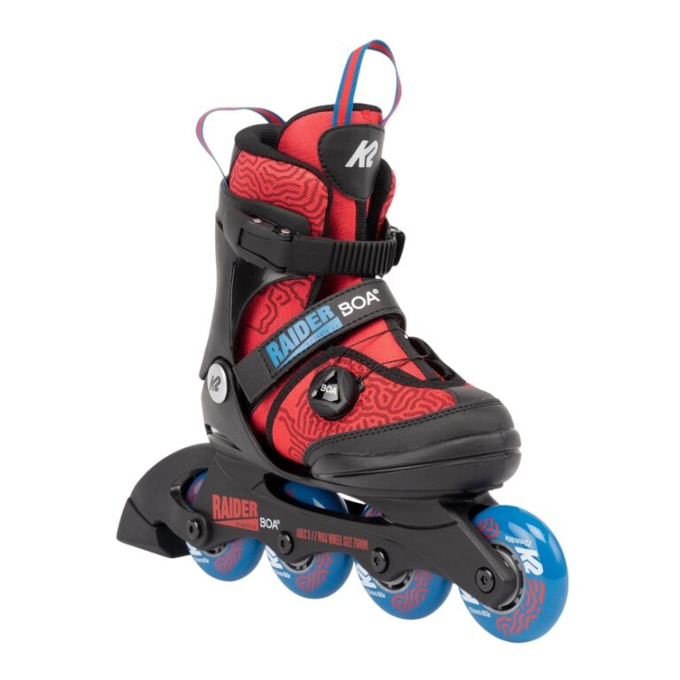 K2 Inline Skates Raider Boa (Rollen: 72mm Kugellager: ABEC: 3) schwarz/rot Kinder
