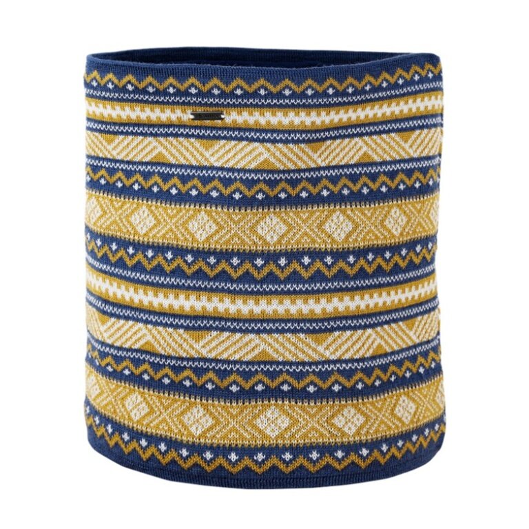 Kama Multifunktionstuch (Halstuch) S35 - Merinowolle - blau/gelb - 1 Stück