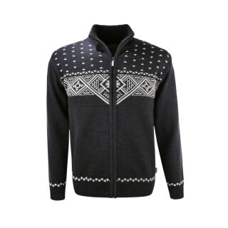 Kama Sweater Pullover 4065 Full Zip (Merinowolle) graphitgrau Herren