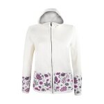 Kama Kapuzenpullover 5050 Full Zip (Merinowolle-Mischung, winddicht, atmungsaktiv) weiss Damen