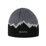 Kama Strickmütze (Beanie) A169 Kamakadze Merino - schwarz/grau - 1 Stück