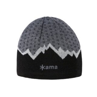 Kama Strickmütze (Beanie) A169 Kamakadze Merino - schwarz/grau - 1 Stück