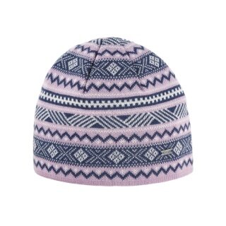 Kama Strickmütze (Beanie) A174 Merino - Damen pink/weiss/blau - 1 Stück