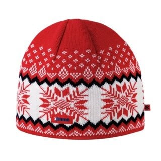 Kama Strickmütze (Beanie) A137 Merino - rot/weiss/schwarz - 1 Stück