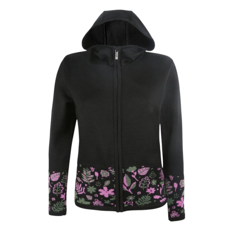 Kama Kapuzenpullover 5049 Full Zip (Merinowolle-Mischung, warm) schwarz Damen