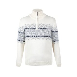 Kama Sweater Pullover 5058 Half Zip (Merinowolle) weiss Damen