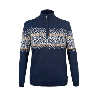 Kama Sweater Pullover 5058 Half Zip (Merinowolle) navyblau Damen