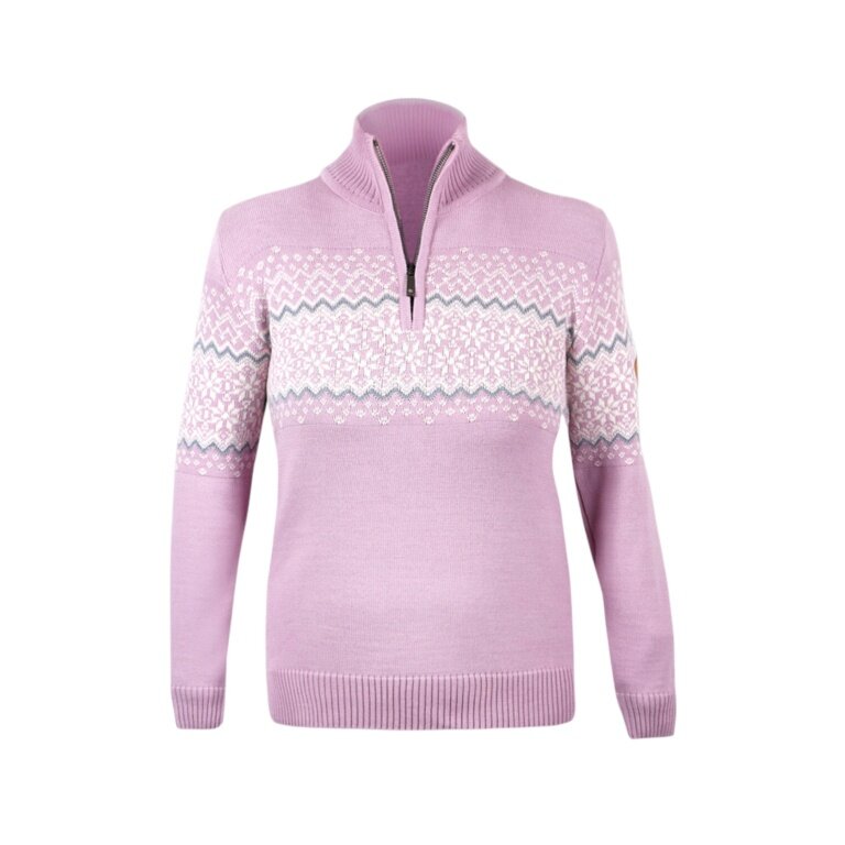 Kama Sweater Pullover 5058 Half Zip (Merinowolle) pink Damen