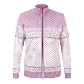 Kama Sweater Pullover 5059 Full Zip (Merinowolle, warm) pink/weiss Damen