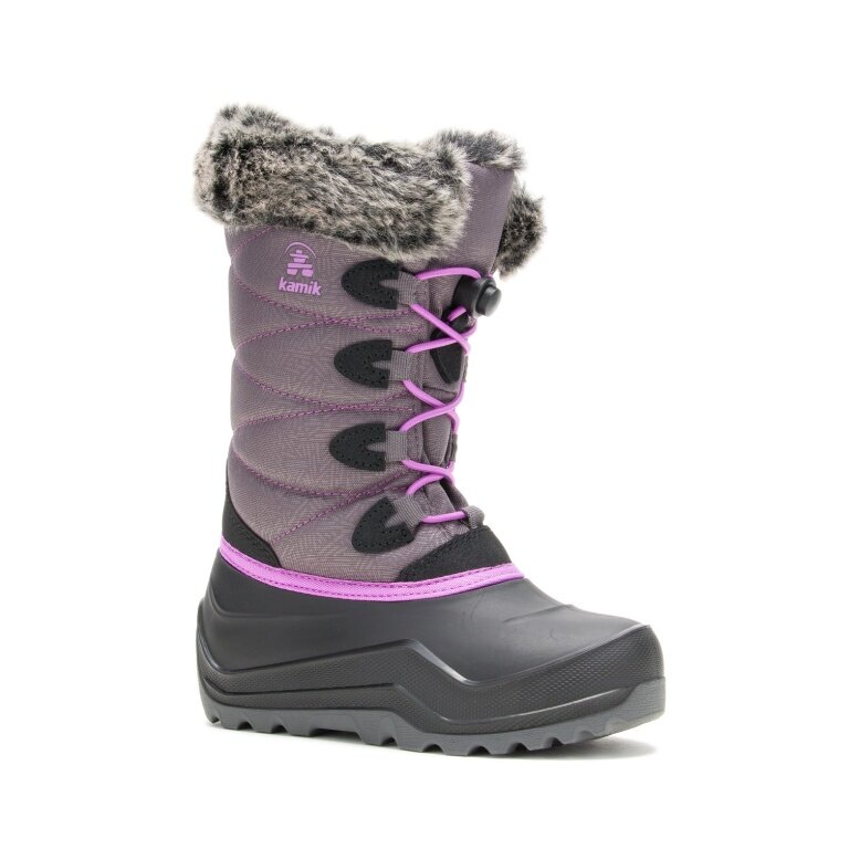 Kamik Winterstiefel Snowangel - Made in Canada, wasserdicht - charcoalgrau/orchidpink Mädchen