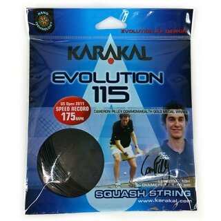 Karakal Squashsaite Evolution 115 schwarz 10m Set