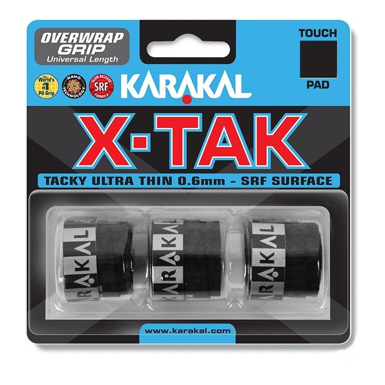 Karakal Overgrip X-Tak 0.6mm schwarz 3er