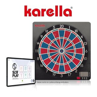 Karella Dartscheibe Dartautomat CB-Smart - E-Dartscheibe für 8 Spieler, inkl. 6 Darts, 37 Spiele, 174 Spielvarianten