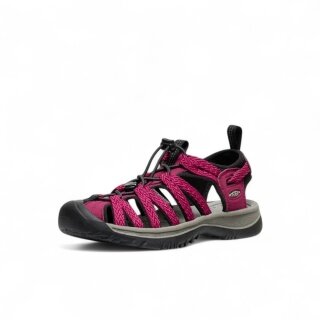 Keen Sandale Whisper (wasserdicht, Schnellschnürsystem, für leichte Wanderungen) magenta/schwarz Damen