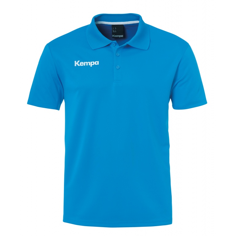 Kempa Sport-Polo Poly (100% Polyester) hellblau Herren