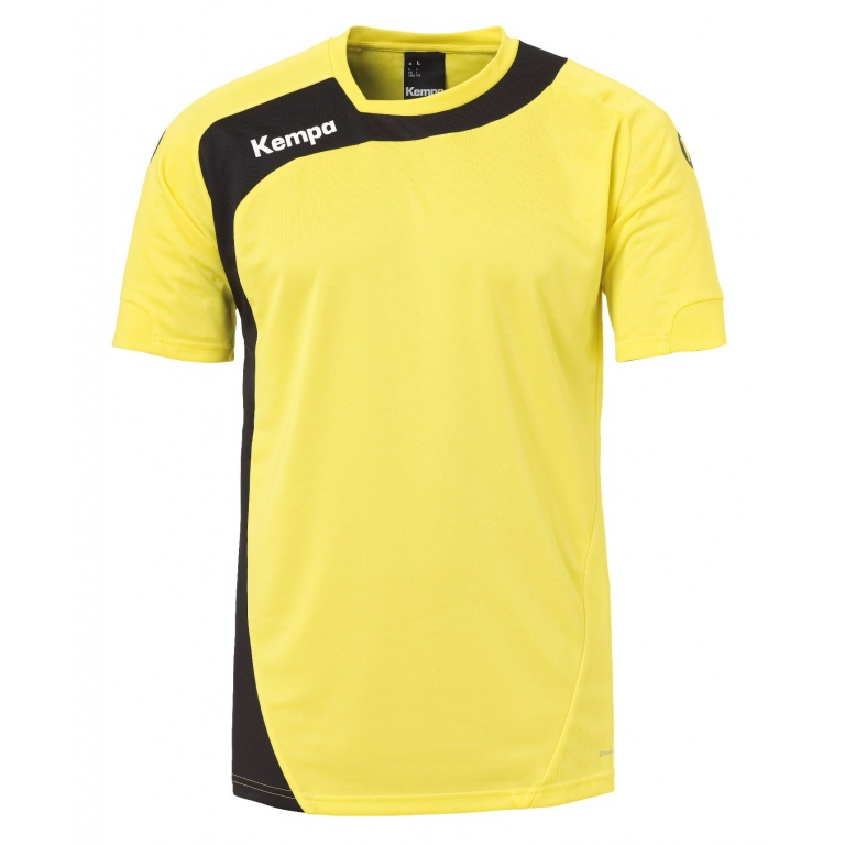 Kempa Sport-Tshirt Peak (100% Polyester+Mesh) gelb Herren