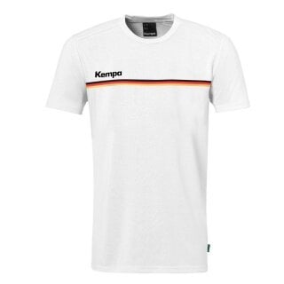 Kempa Freizeit-Tshirt Team Deutschland/Germany (Bio-Baumwolle) weiss Herren