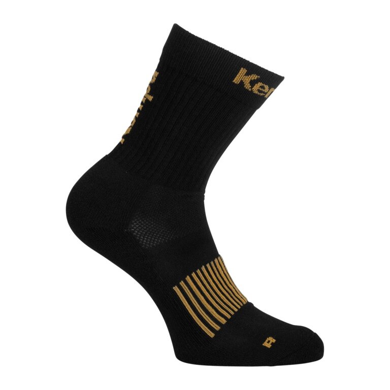 Kempa Indoorsocke Logo Classic schwarz/gold - 1 Paar