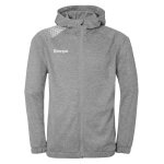 Kempa Kapuzenjacke Ambition 28 (Full-Zip, 100% Polyester) grau Herren