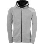 Kempa Kapuzenjacke (Hoodie) Full Zip Core 26 grau Kinder