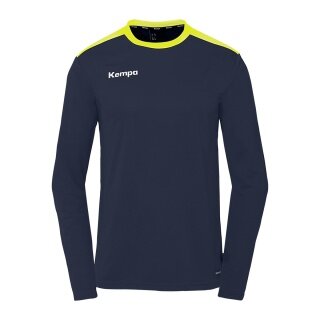 Kempa Sport-Langarmshirt Emotion 27 (100% Polyester) marineblau/gelb Herren