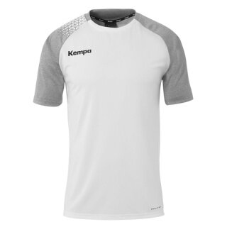 Kempa Sport-Tshirt Ambition 28 (100% Polyester) weiss/grau Herren