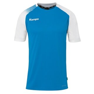 Kempa Sport-Tshirt Ambition 28 (100% Polyester) blau/weiss Herren