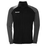 Kempa Trainingsjacke Poly Ambition 28 (Full-Zip, 100% Polyester) schwarz/grau Herren