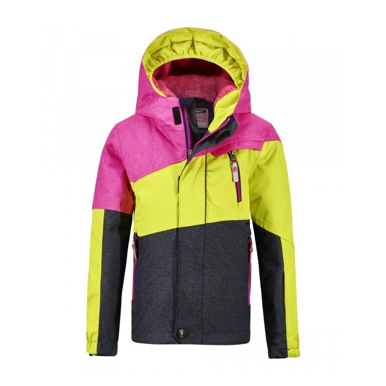 Killtec Winterjacke Viewy (winddicht, wasserdicht, Schneefang) neonpink/gelb Kleinkinder