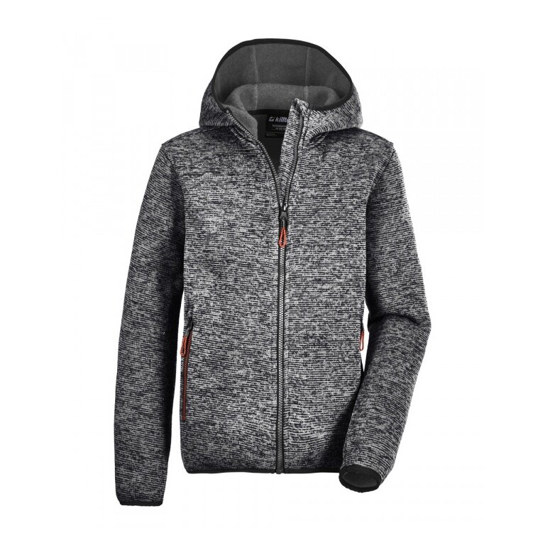 Killtec Strickfleecejacke mit Kapuze (warm, gemütlich) anthrazitgrau Kinder
