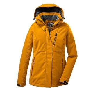 Killtec Winterjacke KOW 140 mit Kapuze (wasser- und winddicht) dunkelsenf gelb Damen