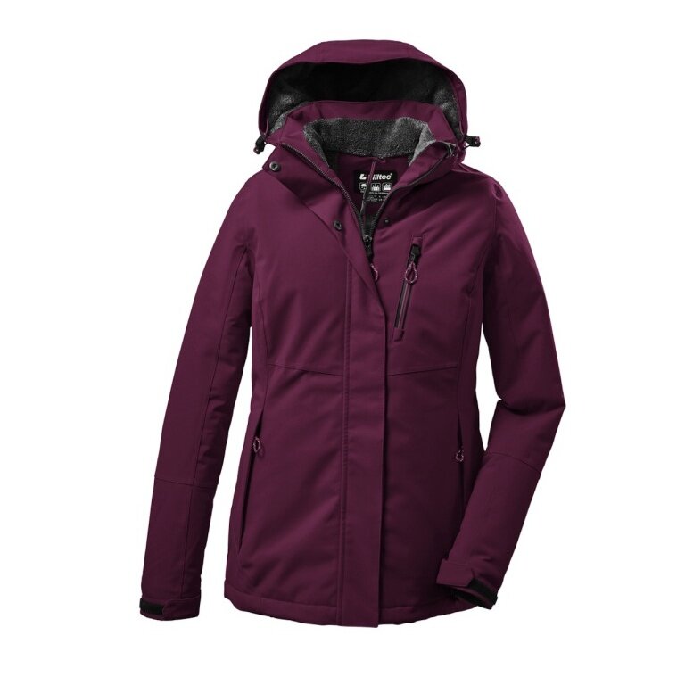 Killtec Winterjacke KOW 140 mit Kapuze (wasser- und winddicht) dunkelrose Damen