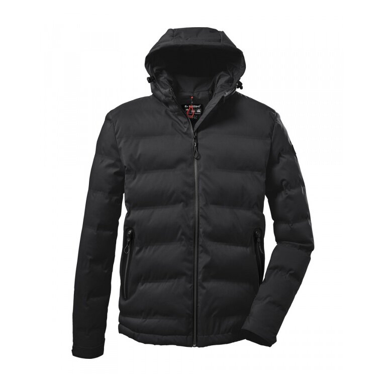 Killtec Steppjacke Kow 151 mit Kapuze - wasser- und windabweisend - schwarz Herren