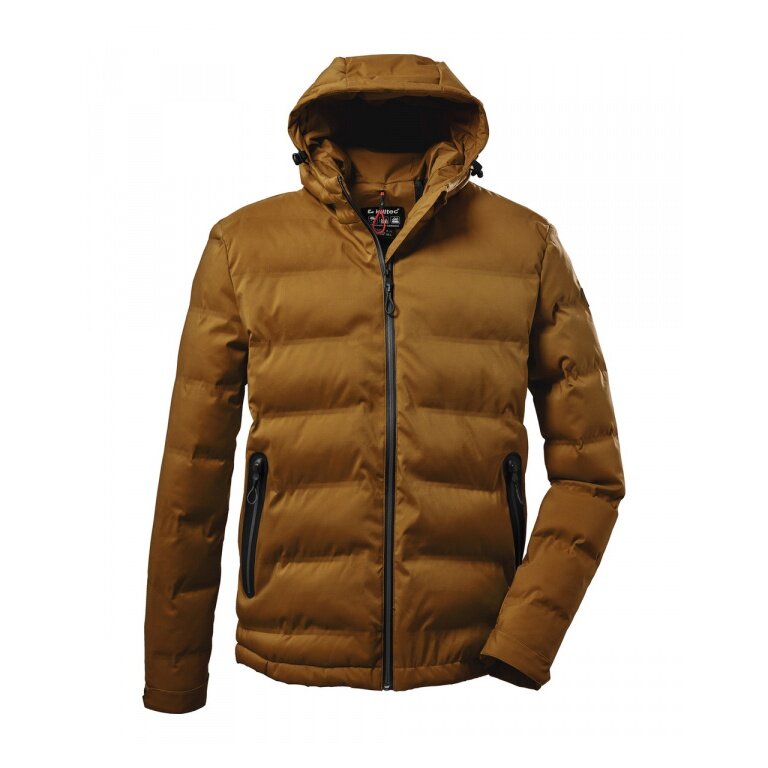 Killtec Steppjacke Kow 151 mit Kapuze - wasser- und windabweisend - currygelb Herren