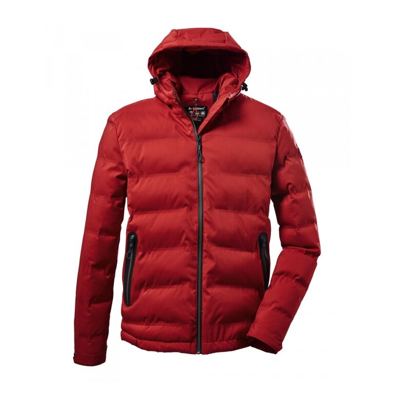Killtec Steppjacke Kow 151 mit Kapuze - wasser- und windabweisend - rot Herren