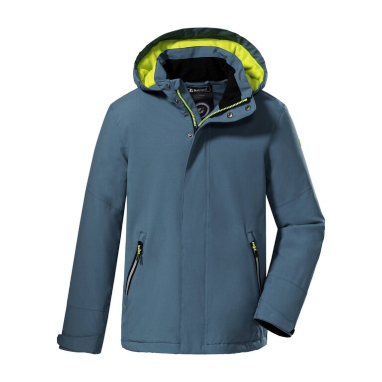 Killtec Winterjacke Kow 206 Daunenoptik mit Kapuze (wind- und wasserdicht, atmungsaktiv, PFC-frei) blaugrau Kinder