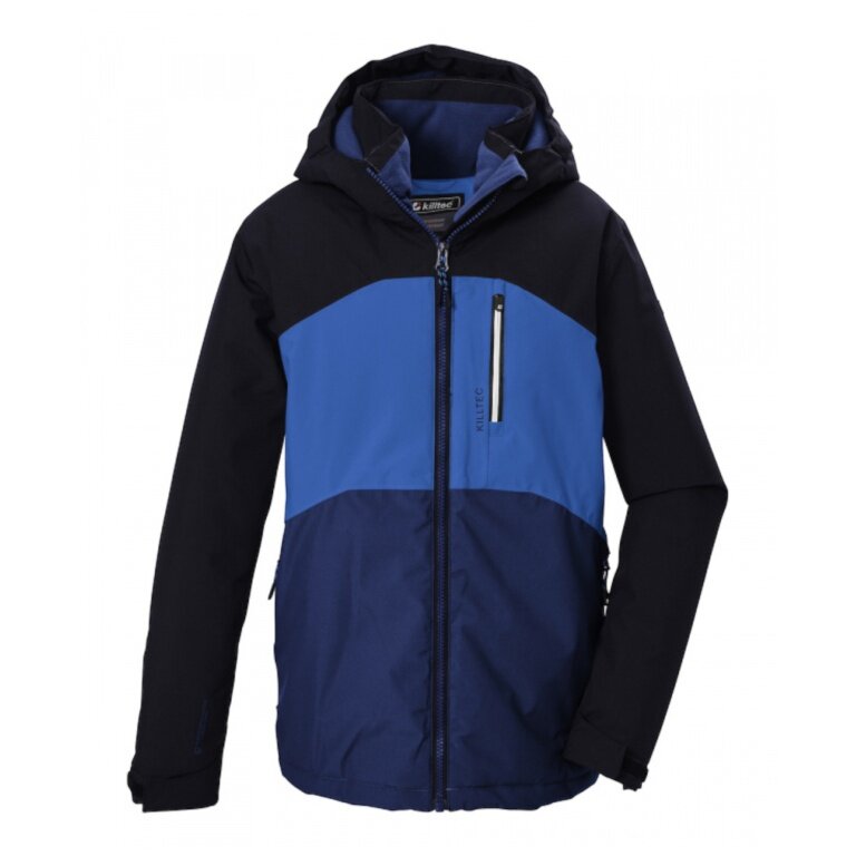 Killtec Funktionsjacke KOW 172 (mit Kapuze, winddicht, wasserdicht) schwarz/dunkelblau Jungen