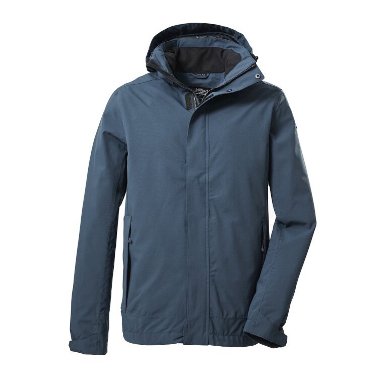 Killtec Funktionsjacke KOS 87 mit abzippbarer Kapuze (wasserdicht, winddicht) stahlblau Herren