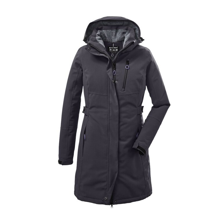 Killtec Wintermantel mit abzippbarer Kapuze (wasser- und winddicht, Parka) metall grau Damen