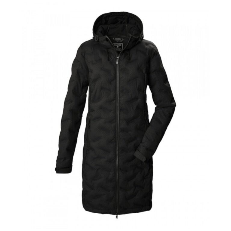 Killtec Winter-Steppparka mit Kapuze (winddicht) schwarz Damen