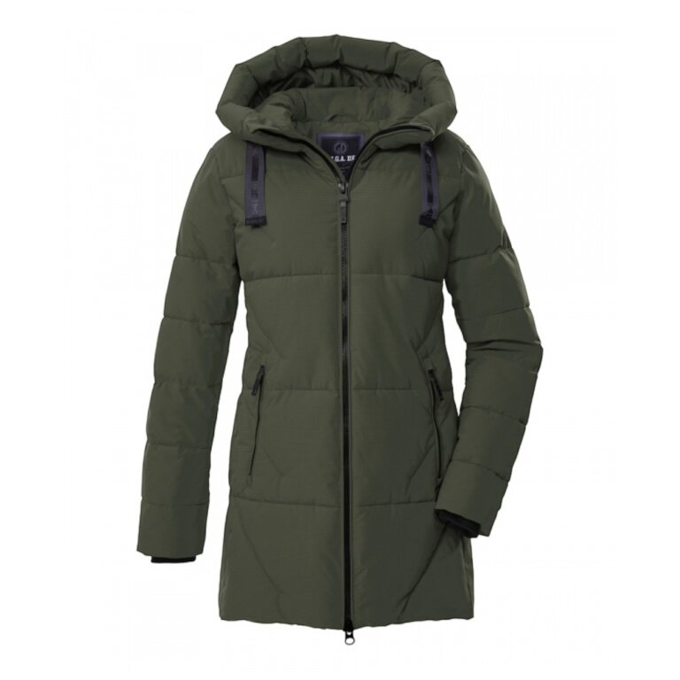 Killtec Winter-Steppparka GW 30 mit Kapuze (atmungsaktiv, winddicht) olivegrün Damen