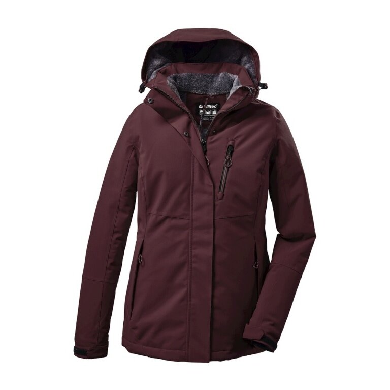 Killtec Winterjacke KOW 140 mit Kapuze (wasser- und winddicht) weinrot Damen