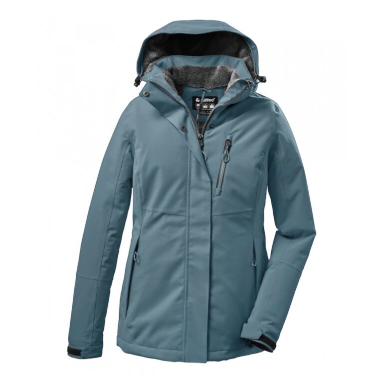Killtec Winterjacke KOW 140 mit Kapuze (wasser- und winddicht) stahlblau Damen